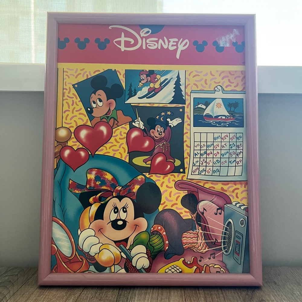 Framed Vintage Disney Mickey & Minnie Wall Art
